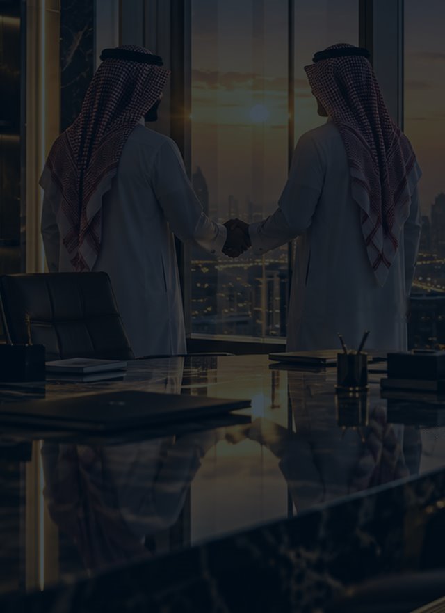مصافحة عمل تعكس الشراكة والثقة بين الأطراف